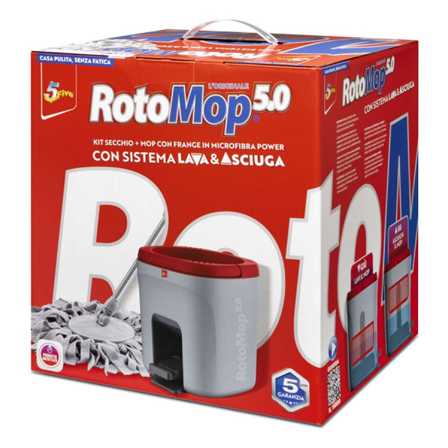 Super5 RotoMop 5.0 scatola DX grigio_rosso